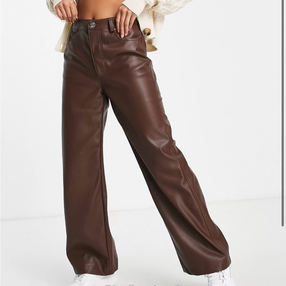 Stradivarius Faux Leather Pants
